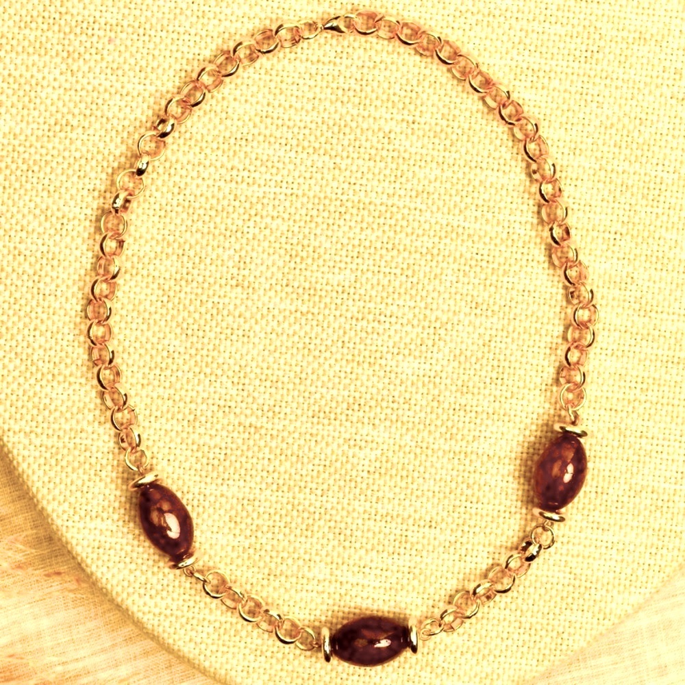 New two tone necklace .